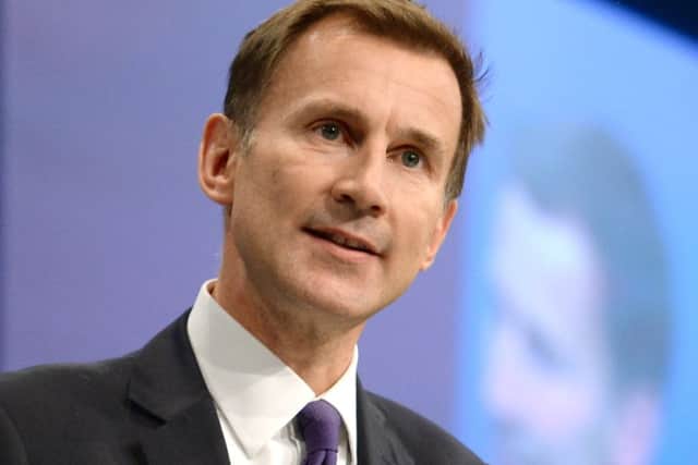 Health secretary Jeremy Hunt