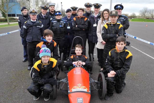 The youngsters who took part in the car day