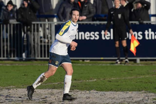 Harry Medway on the sandy Westleigh Park surface Picture: Paul Jacobs