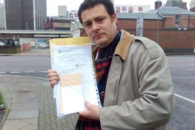 Councillor Dave Ashmore delivering objection letters about the Connaught Arms to the city council, after the first plan was revealed to turn it into a shop
