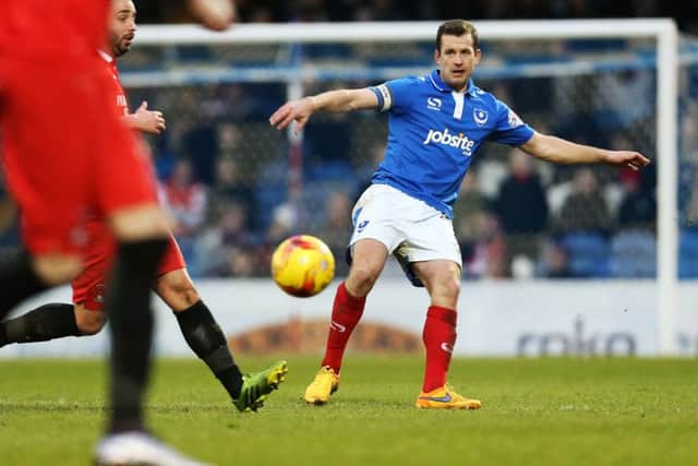 Pompey skipper Michael Doyle will lead the Blues out against Bristol Rovers
