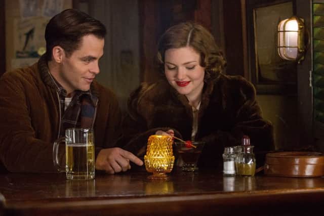 The Finest Hours. Chris Pine is Bernie Webber and Holliday Grainger is Miriam.
