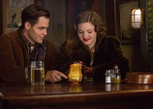 The Finest Hours. Chris Pine is Bernie Webber and Holliday Grainger is Miriam.