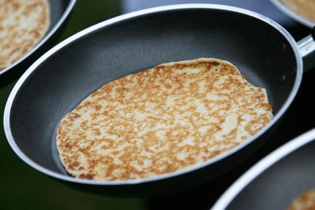 Making pancakes can be a messy business