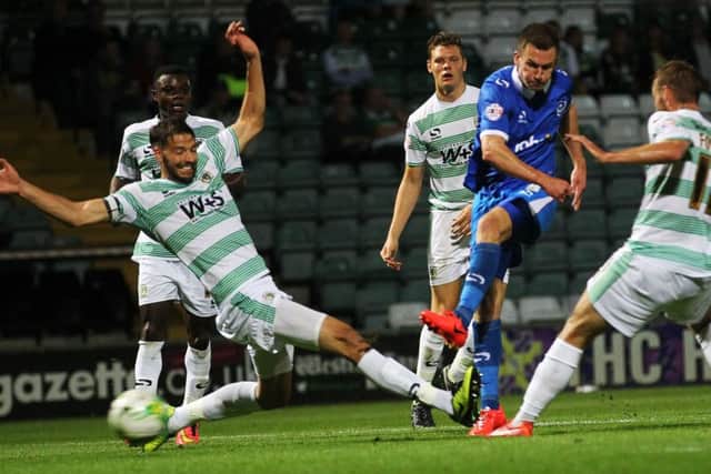 Jed Wallace scored for Pompey at Yeovil last season. Picture: Joe Pepler