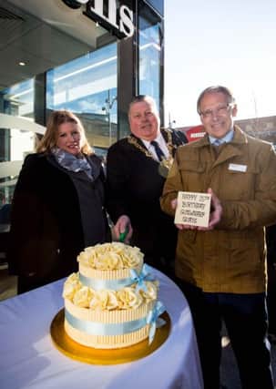 From left, Portsmouth City Council leader Donna Jones, Lord Mayor of Portsmouth Frank Jonas and Gunwharf Quays centre manager Colin Wilding at the 15th anniversary celebrations