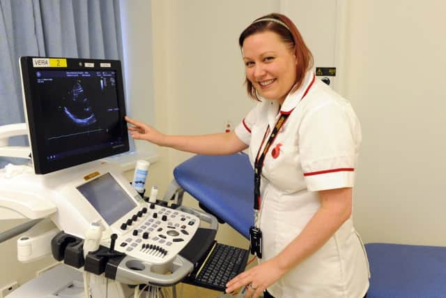 Katherine Collins, 35, a chief cardiac physiologist at Queen Alexandra Hospital, Cosham, who was fitted with a pacemaker aged 26
Picture: Malcolm Wells (160212-8340)