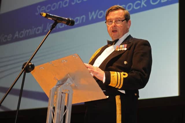 Second Sea Lord Vice Admiral Jonathan Woodcock at the News Business Excellence Awards last night
Picture: Ian Hargreaves (160180-2)