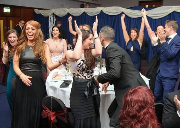 Employer of the Year winner Dynamite Recruitment after hearing they had won the award
Picture: Allan Hutchings (160145-641)