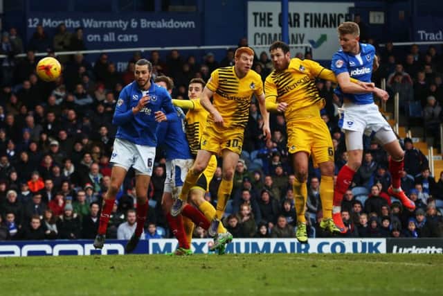 Michael Smith scored Pompey's second goal in the 3-0 win Picture: Joe Pepler