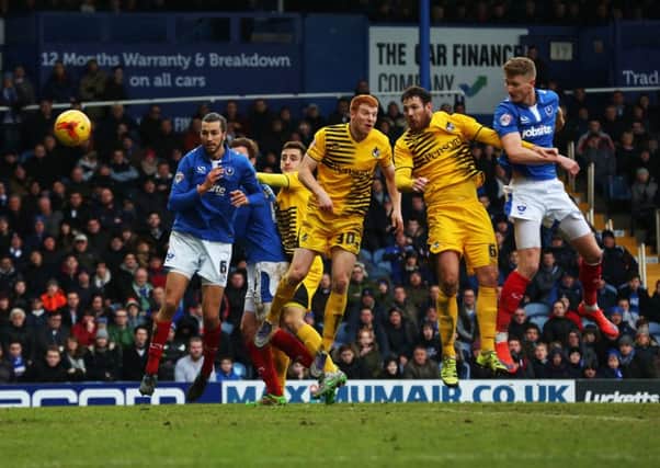 Michael Smith scored Pompey's second goal in the 3-0 win Picture: Joe Pepler