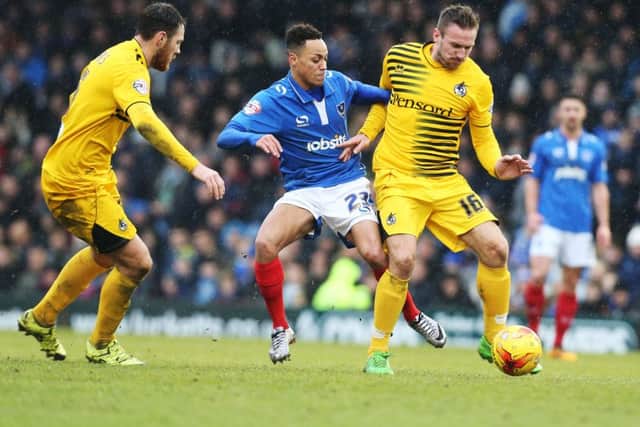 Kyle Bennett in action for Pompey against Bristol Rovers Picture: Joe Pepler