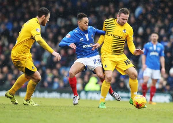 Kyle Bennett in action for Pompey against Bristol Rovers Picture: Joe Pepler