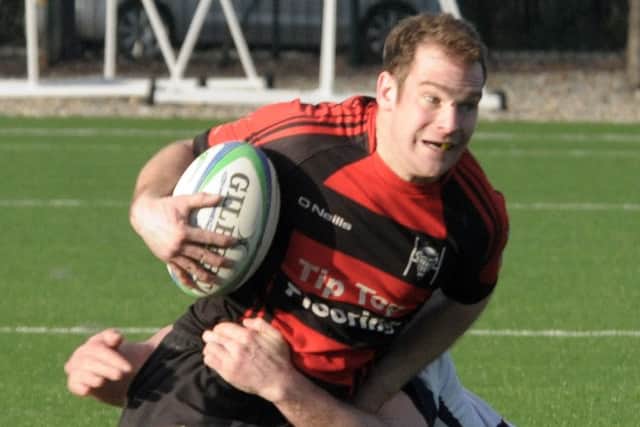 Tom Baxter scored two tries for Fareham Heathens. Picture: Mick Young (150090-13)