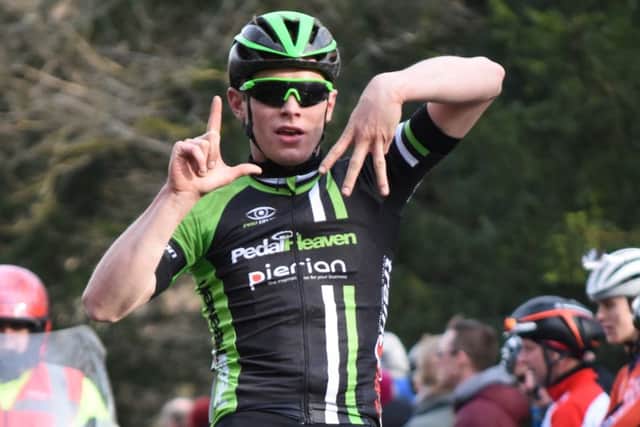 Rory Townsend celebrates his success with a tribute to a pal. Picture: Hugh McManus