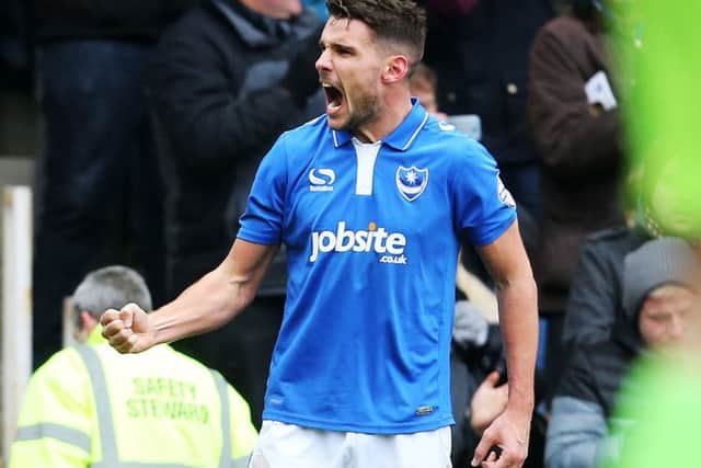 Gareth Evans celebrates his goal against Bristol Rovers Picture: Joe Pepler
