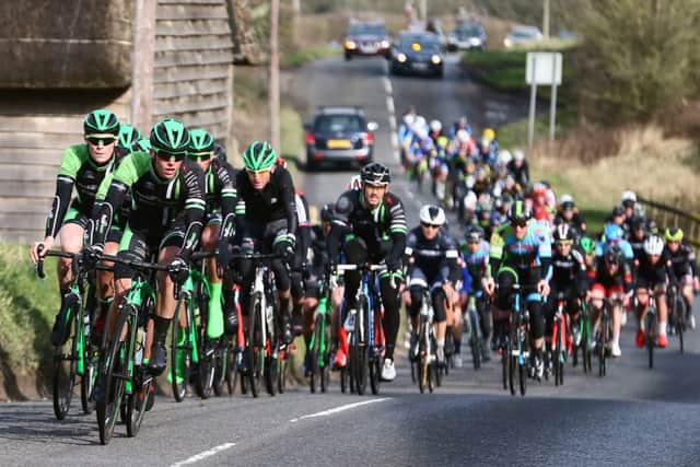 Joe Fry leads the Pedal Heaven train as they control the Perfs Pedal on Sunday. Picture: Eamonn Deane/localriderslocalraces.co.uk