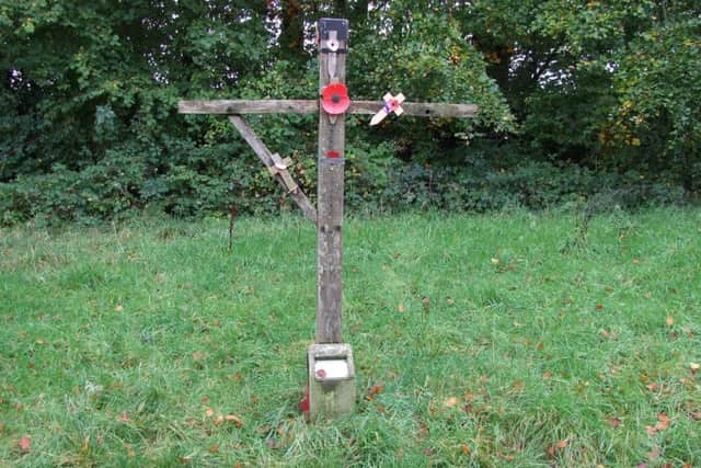 The memorial to Pilot Oficer Justin Clermont