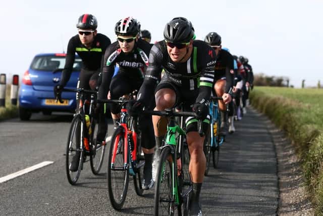 George Stainton-Ellis, right, in action during the Perfs Pedal on Sunday. Picture: Eamonn Deane/localriderslocalraces.co.uk