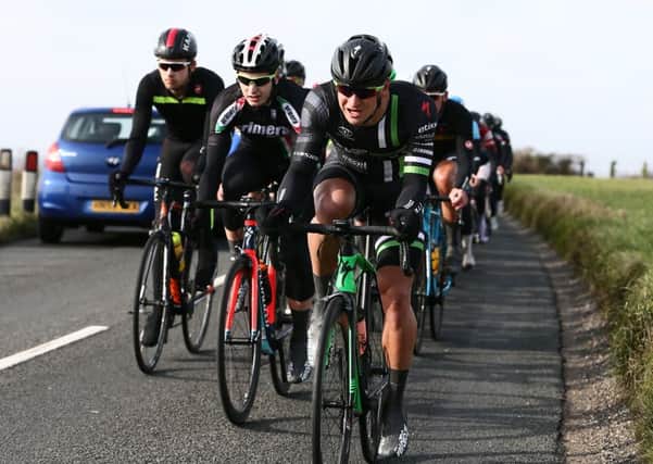 George Stainton-Ellis, right, in action during the Perfs Pedal on Sunday. Picture: Eamonn Deane/localriderslocalraces.co.uk