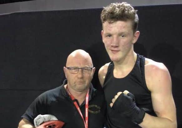 Owen Hooper, right, with Colin Hooker