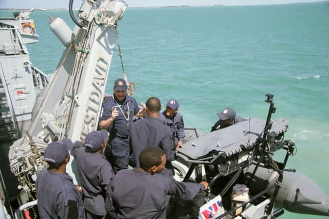 Sailors from HMS Mersey in Belize