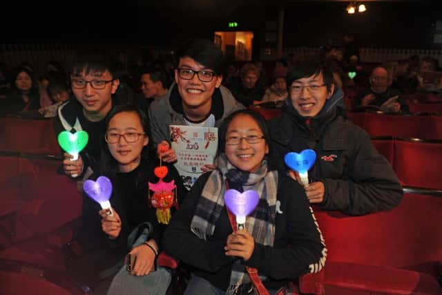 From left, watching the show were Anson Wong, Yanxin Cai, Josh Lee, Zewei Jin and Robert Jin Picture: Ian Hargreaves (160332-8)