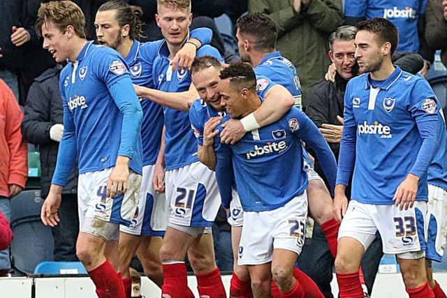 Pompey travel to Huish Park today Picture: Barry Zee