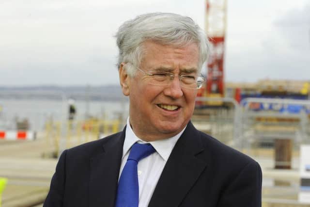 Defence secretary Michael Fallon pictured during a trip to Portsmouth in December last year