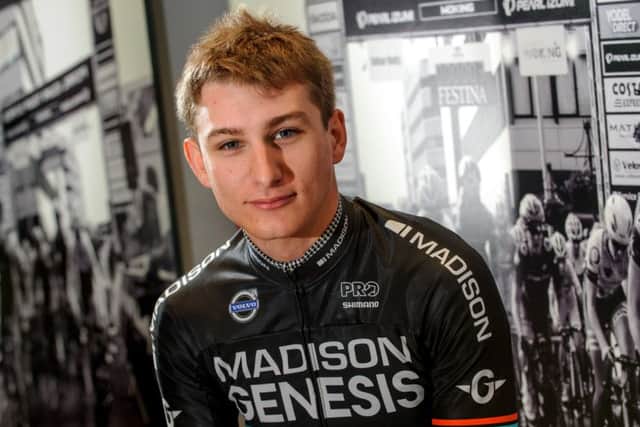 Madison Genesis rider Tristan Robbins. Picture: Allan Hutchings (160144-394)