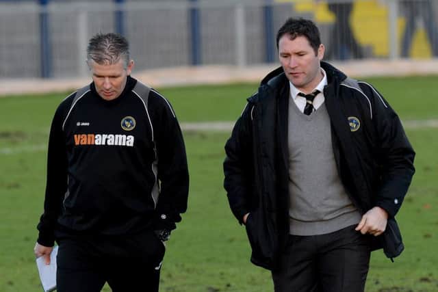 Hawks boss Lee Bradbury, right. Picture: Paul Jacobs (160012-21)