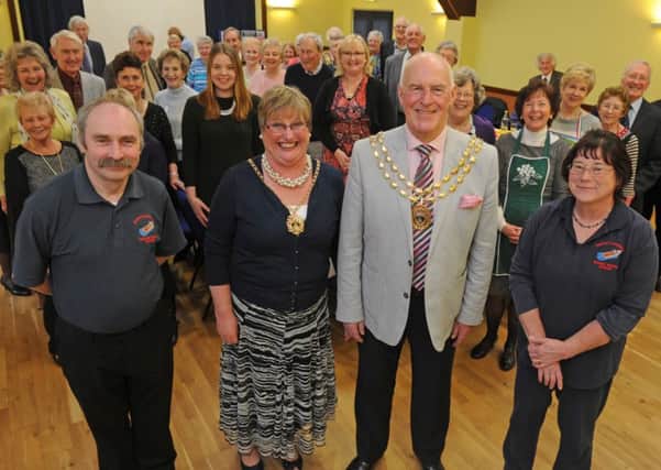 The Mayor and Mayoress of Fareham at a fundraising lunch for the mayor's charities at Portchester Parish Hall. From left, Keith Thomas of Gafirs with Anne and Mike Ford and Keith's wife Joyce Thomas.
Picture: Ian Hargreaves (160334-2)