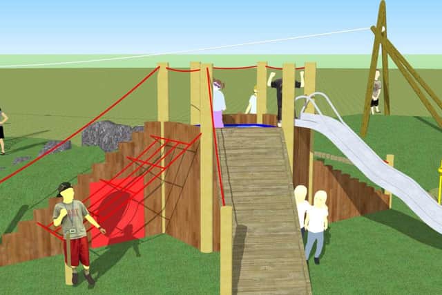 New play equipment that is planned for Jubilee Field in Horndean
