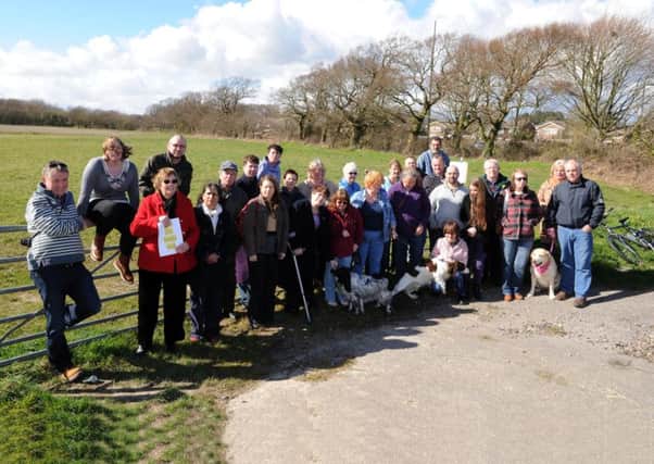 Residents objecting to the Hallam Land's plans for Newlands in 2014