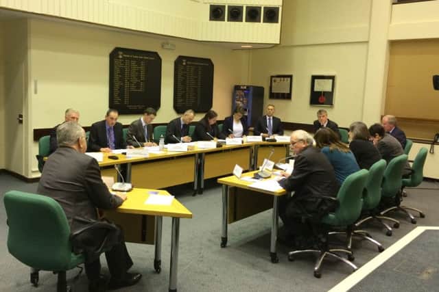A special meeting of the executive of Fareham Borough Council last night, discussing whether to authorise a compulsory purchase order if necessary on Welborne, and to appoint a management company for the project Picture: Kimberley Barber