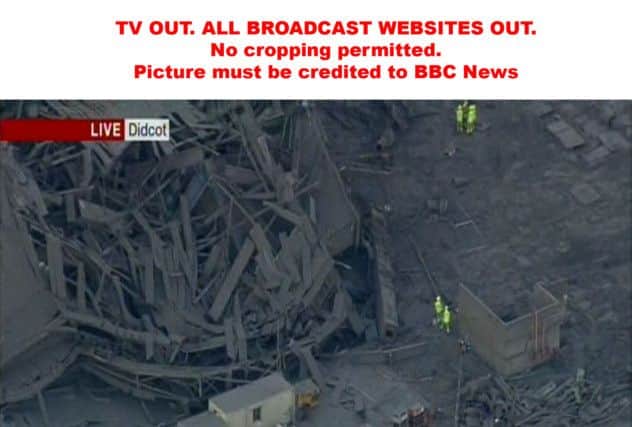 A picture from BBC News of the aftermath of the explosion at Didcot