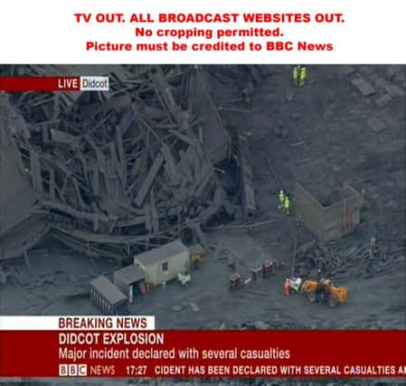 A picture from BBC News of the aftermath of the explosion at Didcot