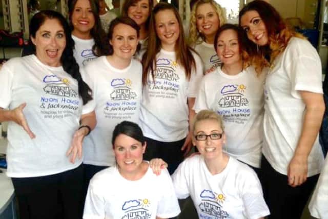 Some of the female cast from last years event. From left to right: Sue Rourke, Kim Harvey, Becky Garnett, Kayleigh Pendry, Lydia Thorne, Hannah Ali, Samantha Kelly, Lauren Kempton. Kneeling: Charlotte Millichamp and Kelly Fuller