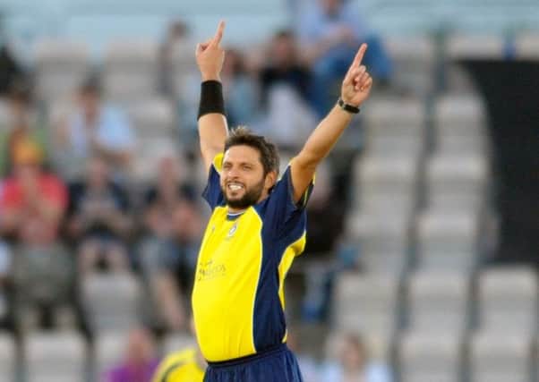 Shahid Afridi in action for Hampshire in 2011. Picture: Michael Jones/Digital South
