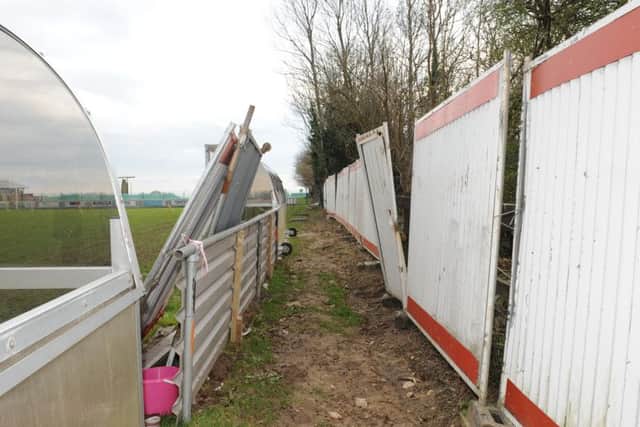 Some of the damage 

Baffins Milton Rovers FC  in Portsmouth 

Picture: Sarah Standing (160375-4500)