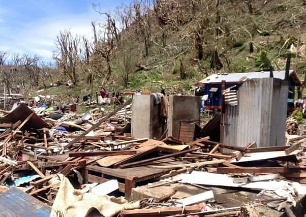 The aftermath of Cyclone Winston on Koro Island