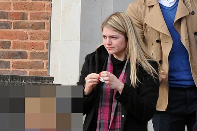 Emily Davis, 21, leaves court after admitting using her dead grandmother's blue badge in Portsmouth
