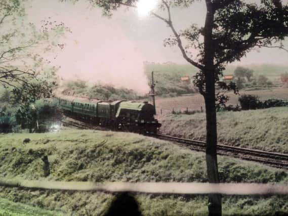 The Flying Scotsman west of Funtley in 1966