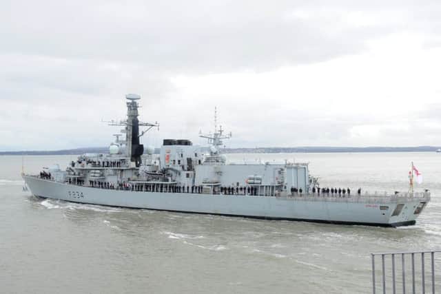 11/1/2016 (MOL)HMS Iron Duke left Portsmouth on Monday for a six-month deployment to Northern Europe.Picture: Sarah Standing (160089-7800) PPP-161101-154401001