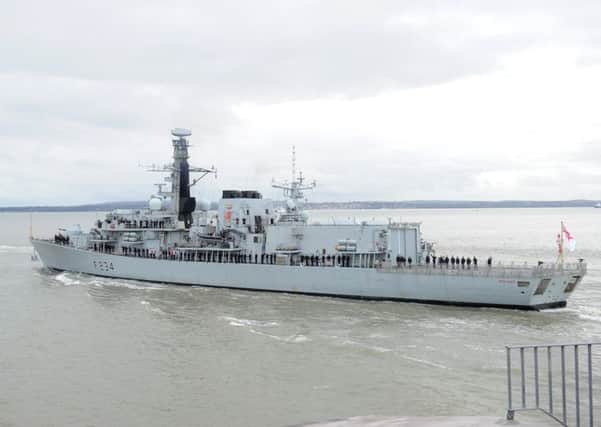 11/1/2016 (MOL)

HMS Iron Duke left Portsmouth on Monday for a six-month deployment to Northern Europe.

Picture: Sarah Standing (160089-7800) PPP-161101-154401001