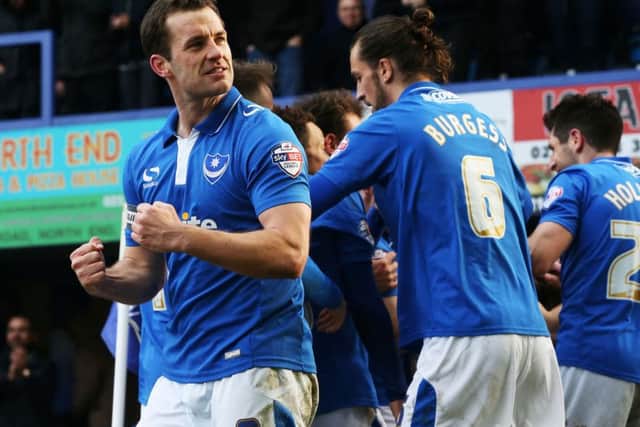 Skipper Michael Doyle led Pompey to victory Picture: Joe Pepler