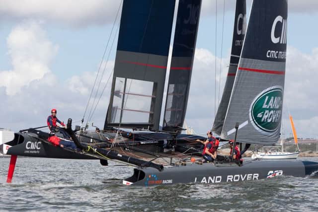 The Land Rover BAR team in action