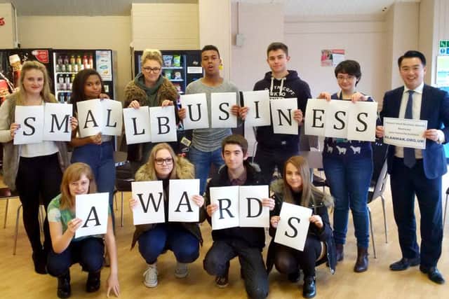 The Small Business Awards were launched at St Downs College, with Havant MP Alan Mak, far right