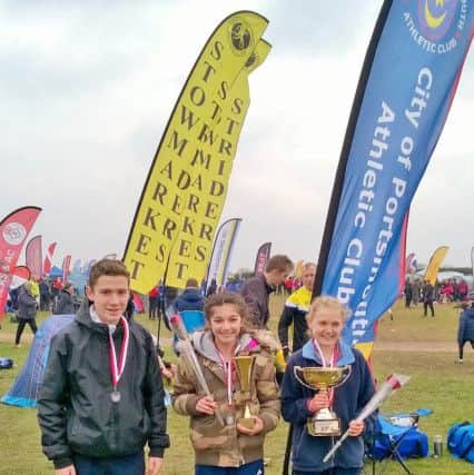 Lachlan Wellington, Nicole Ainsworth and Josie Czura at the nationals