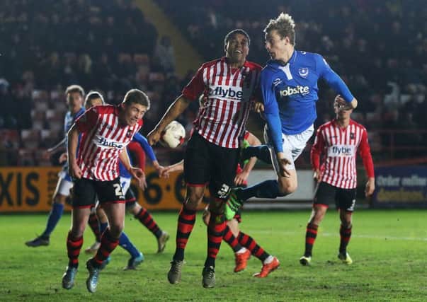 Adam Webster was in excellent form again for Pompey at Exeter. Picture: Joe Pepler